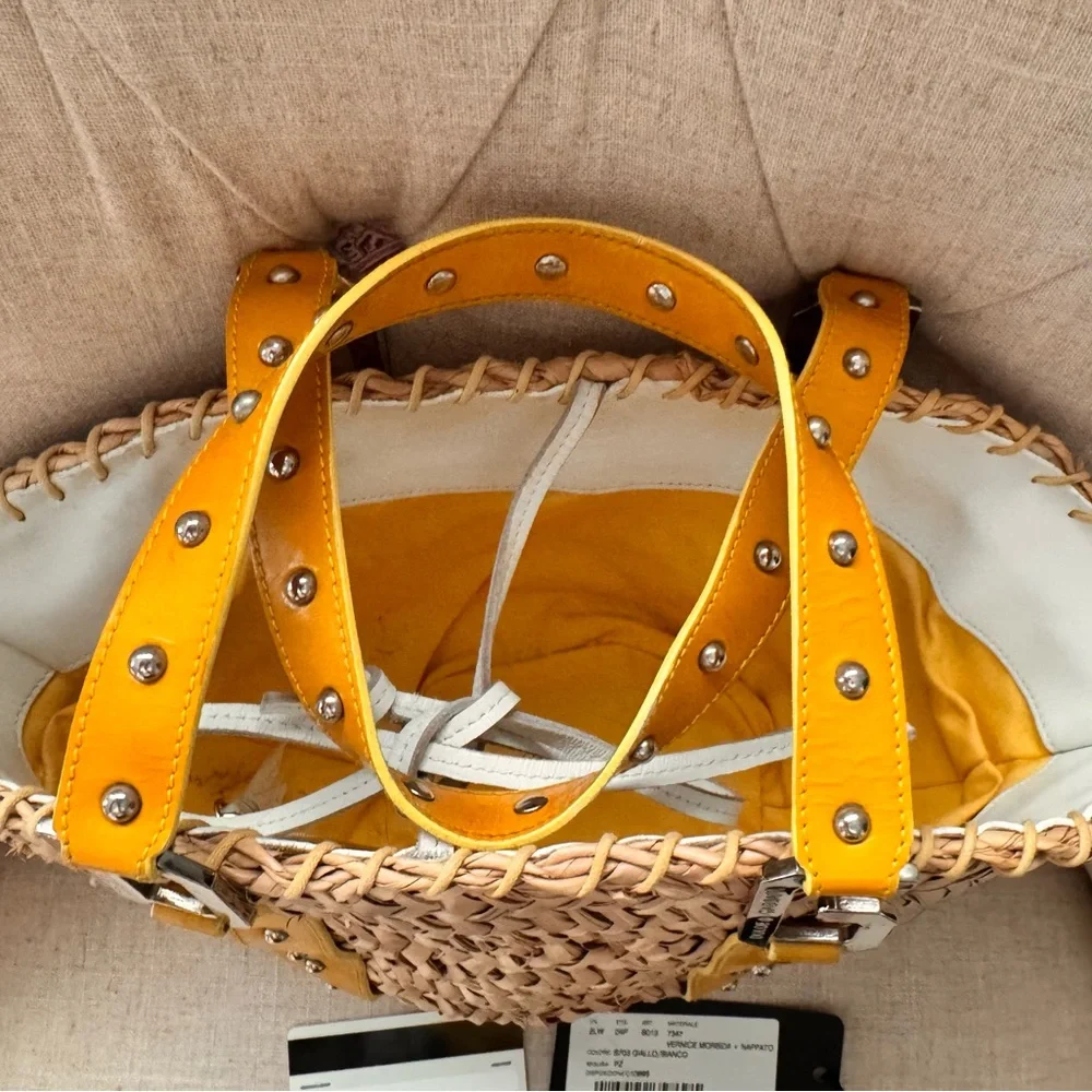 Dolce & Gabbana Woven Tote with Yellow Straps - Picture 3 of 15